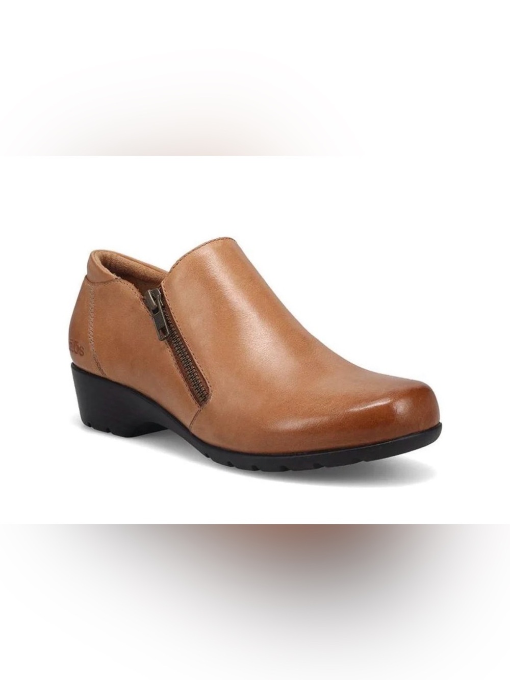 TAOS NWOT Daily Ankle Boot in Caramel Leather YKK Zip-Accent 1.5” Block Heel 7.5 - Picture 3 of 14